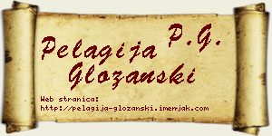 Pelagija Gložanski vizit kartica